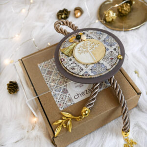 Γούρι Με Μεταλλικό Στοιχείο Δέντρο Ζωής – Καφέ