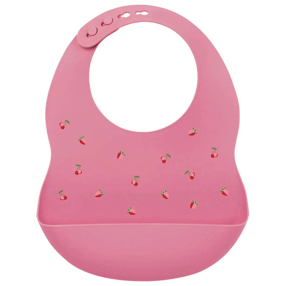 Σαλιάρα N876407 21x3x27,5cm Σιλικόνης Pink Nattou