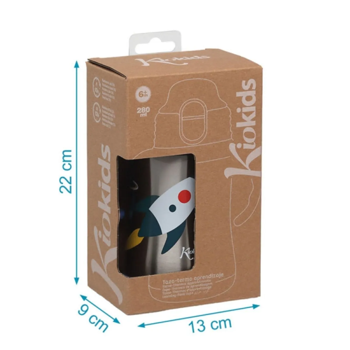 Kiokids Παιδικό Παγούρι Θερμός Ανοξείδωτο Μπλε 280ml - Image 5