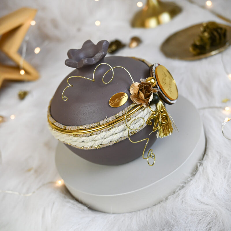 Κεραμικό Ρόδι – Καφέ - Image 3