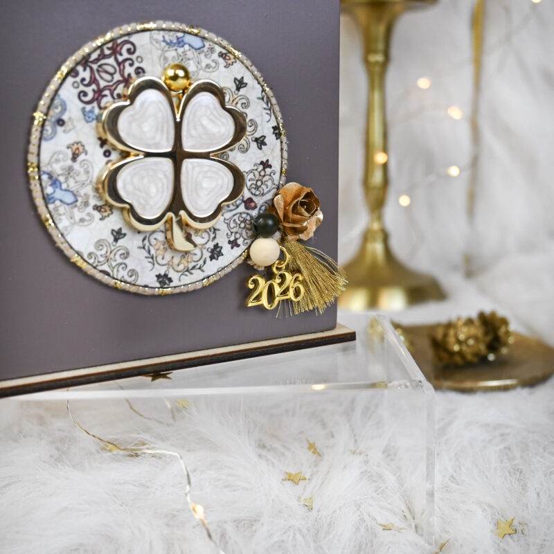 Διακοσμητική πλακέτα τετράγωνη – Καφέ - Image 5