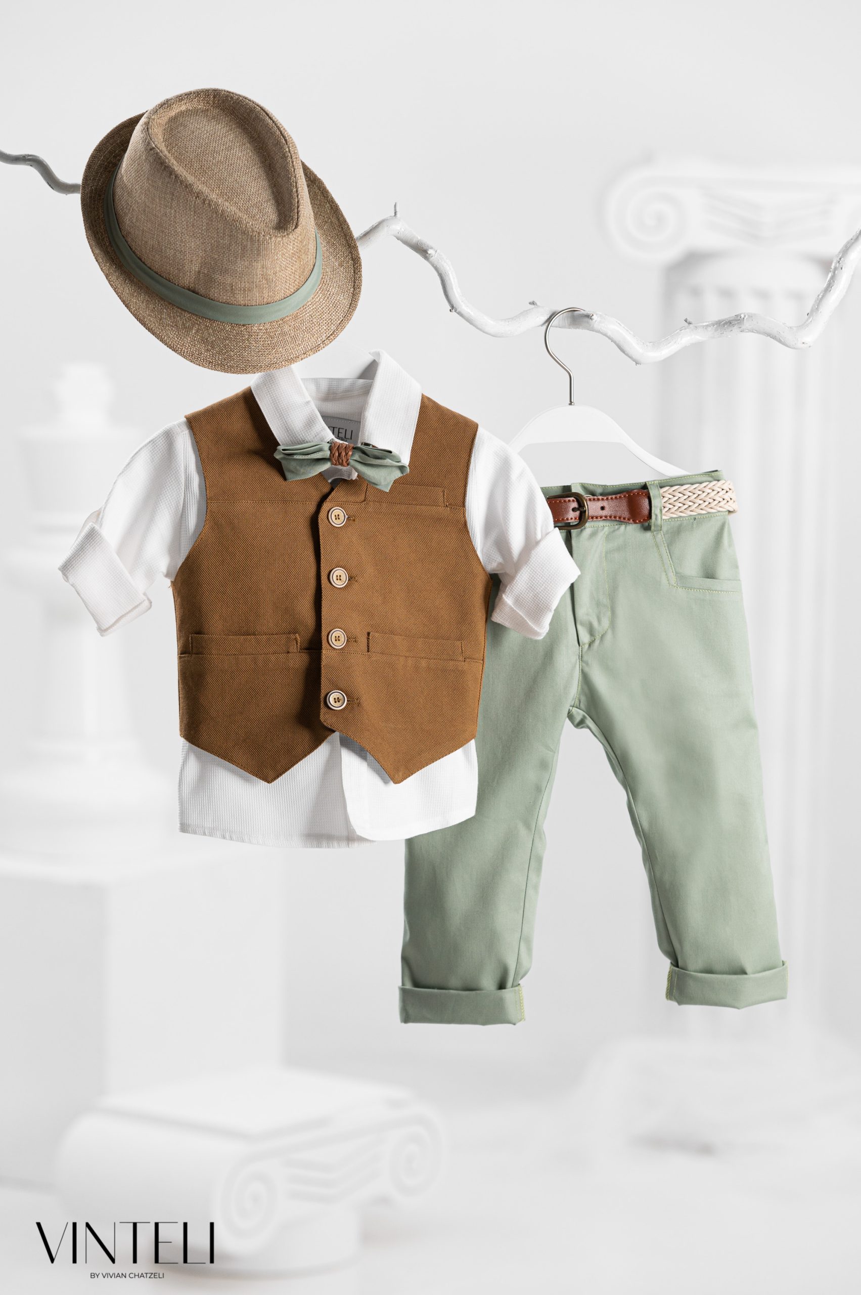 Βαπτιστικό Σετ Ρούχα Vinteli 5118 Με βεραμάν αξεσουάρ