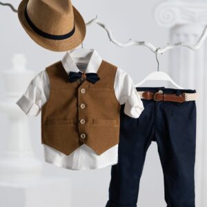  Βαπτιστικό Σετ Ρούχα Vinteli 5118 Με μπλέ αξεσουάρ