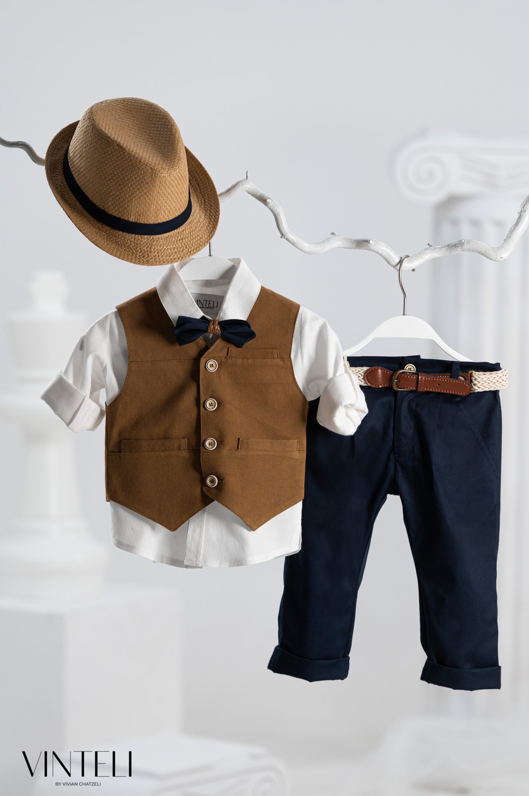 Βαπτιστικό Σετ Ρούχα Vinteli 5118 Με μπλέ αξεσουάρ