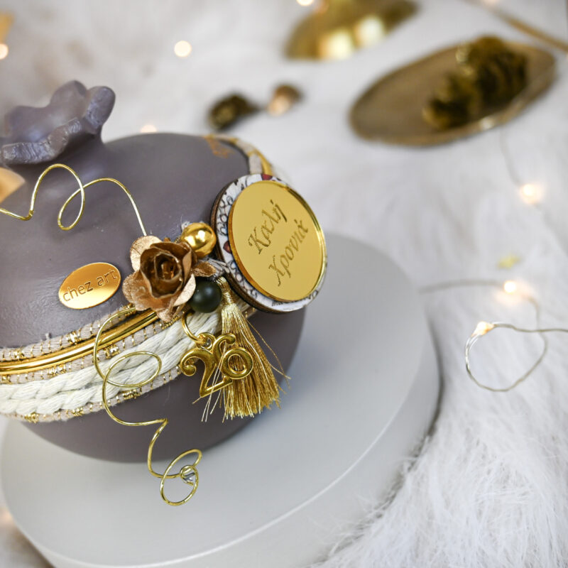 Κεραμικό Ρόδι – Καφέ - Image 4