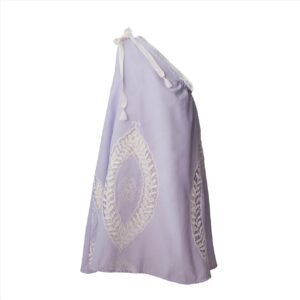 Καφτάνι κεντημένο με έναν ώμο Λιλά Two in a castle T6221