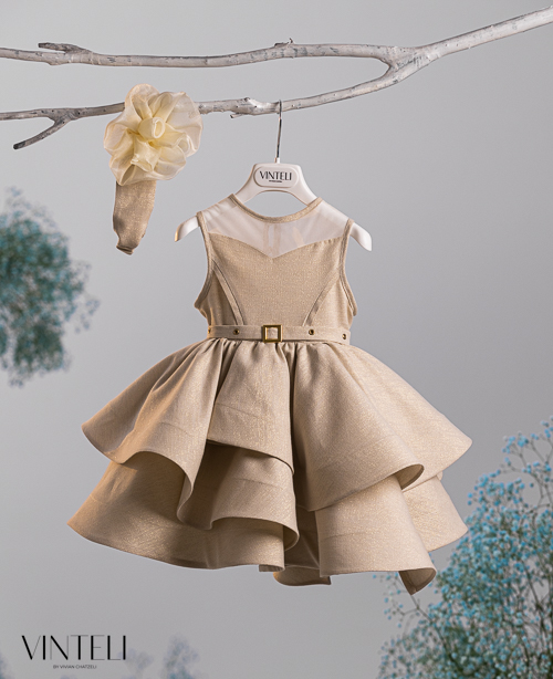 Βαπτιστικό Φόρεμα Vinteli 6205 Μπεζ