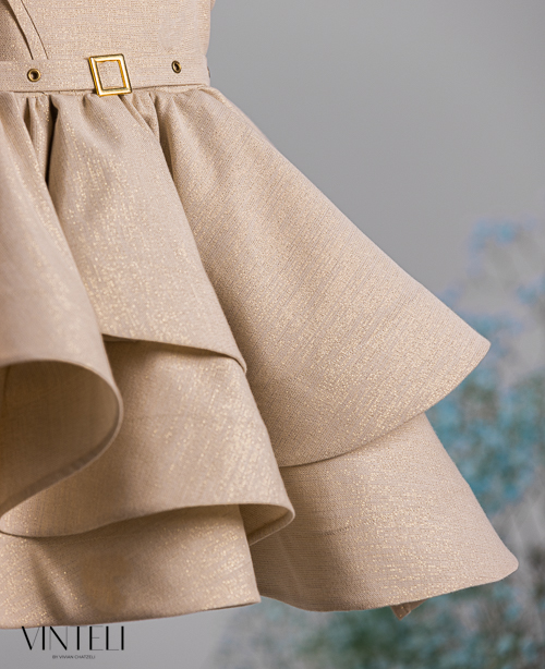 Βαπτιστικό Φόρεμα Vinteli 6205 Μπεζ - Image 4