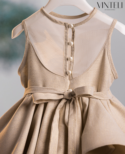 Βαπτιστικό Φόρεμα Vinteli 6205 Μπεζ - Image 2