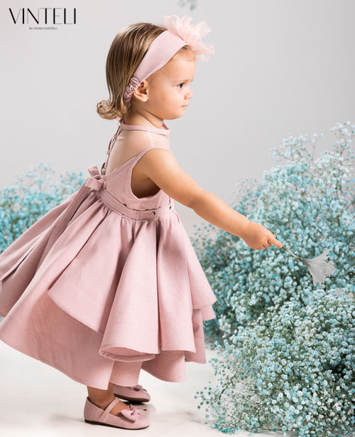 Βαπτιστικό Φόρεμα Vinteli 6205 Ροζ - Image 3