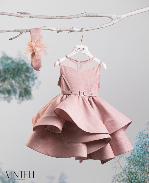Βαπτιστικό Φόρεμα Vinteli 6205 Ροζ - Image 4