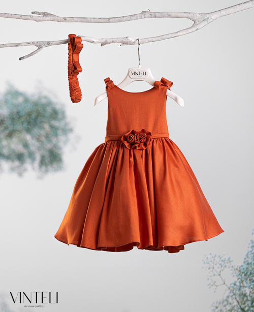 Βαπτιστικό Φόρεμα Vinteli 6218 Πορτοκαλί