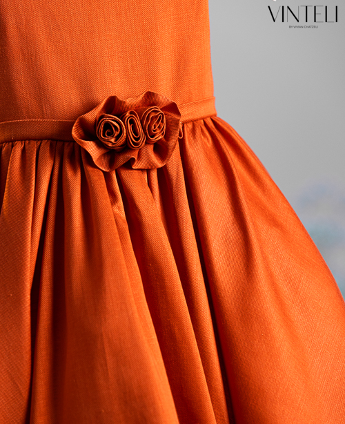 Βαπτιστικό Φόρεμα Vinteli 6218 Πορτοκαλί - Image 2