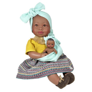 Nines D'Onil: Maria με μωρό και μάρσιπο γαλάζιο - 45 εκ.