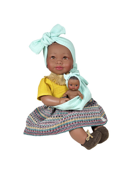 Nines D'Onil: Maria με μωρό και μάρσιπο γαλάζιο - 45 εκ.