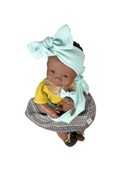 Nines D'Onil: Maria με μωρό και μάρσιπο γαλάζιο - 45 εκ. - Image 4