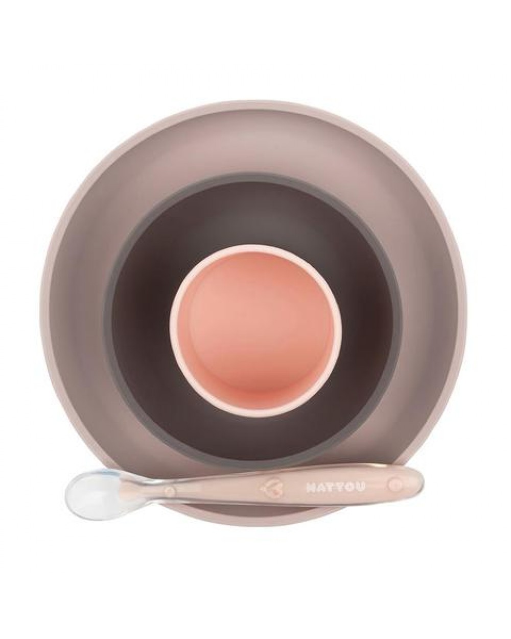 Nattou Silicon Σετ φαγητού 4 τεμαχίων (ροζ-μωβ μελιτζάνας) Ν877763 - Image 2