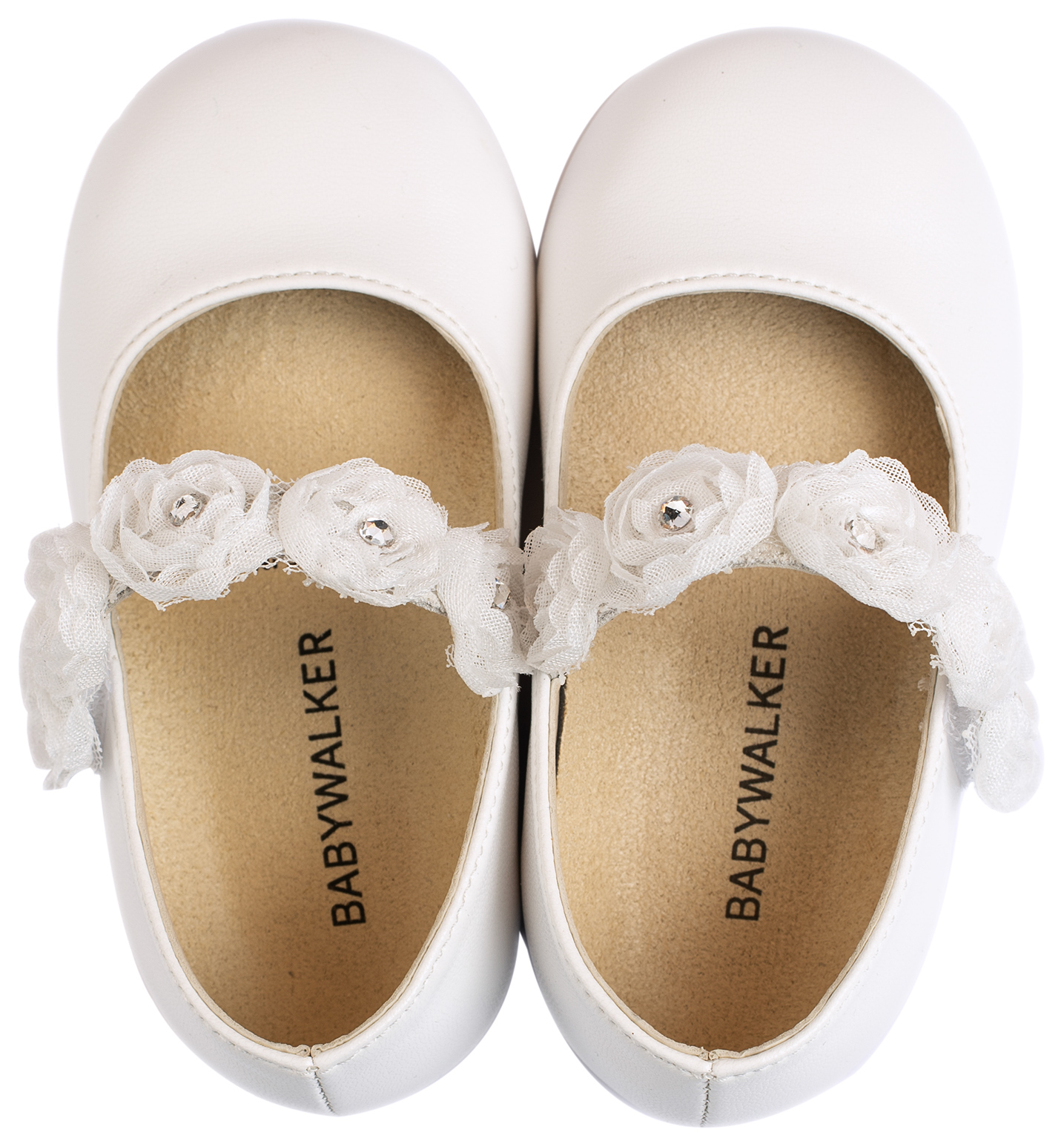 Γοβάκι Μονή Μπαρέτα με Λουλούδια BS3523 Λευκό - Image 3