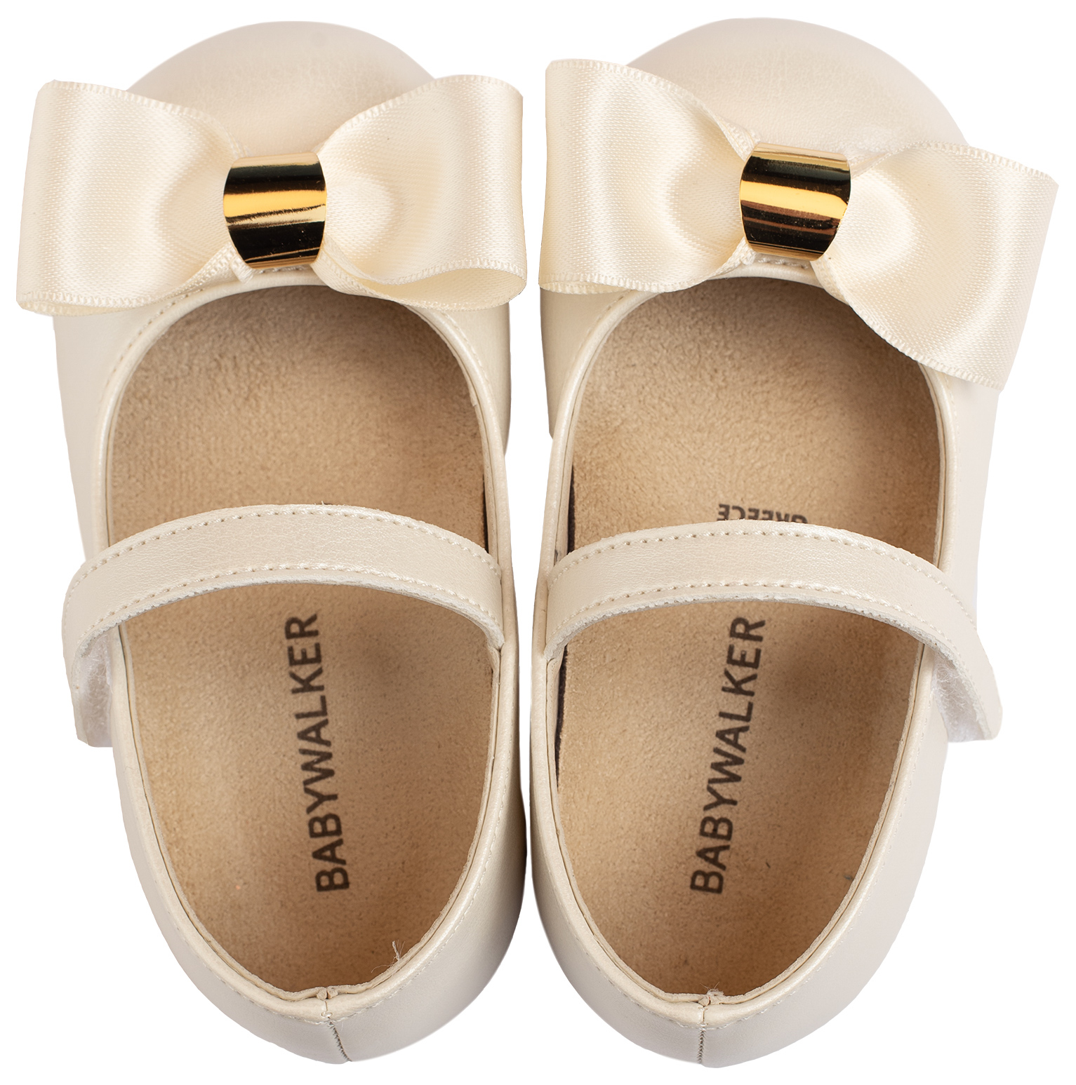 Γοβάκι Μονή Μπαρέτα με Φιόγκο BS3537 Εκρού - Image 3