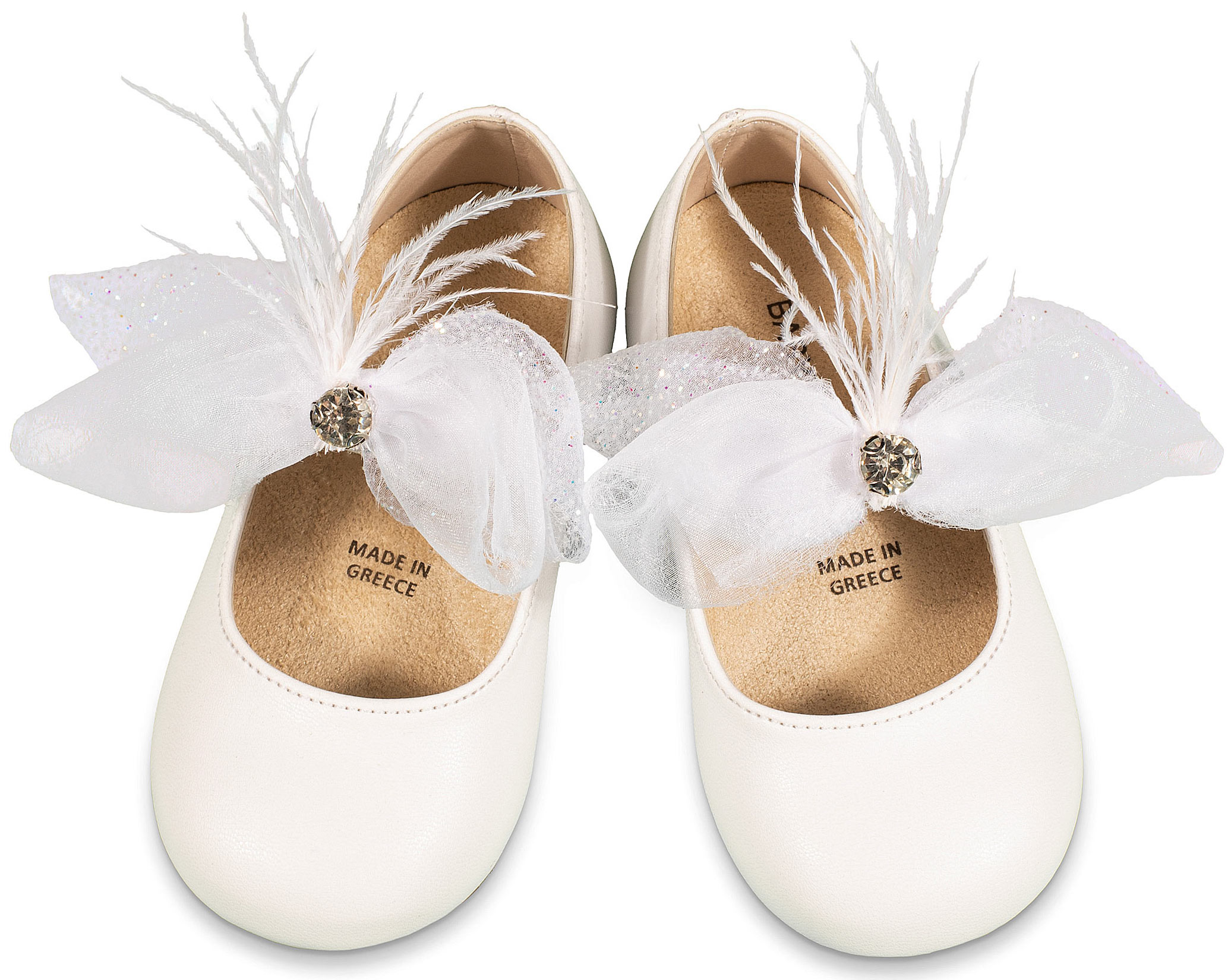 Γοβάκι Μονή Μπαρέτα με Φιόγκο BS3562 Λευκό - Image 3