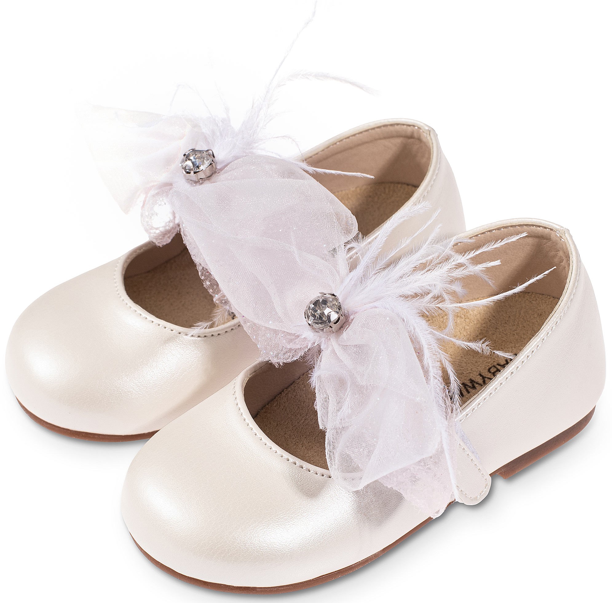 Γοβάκι Μονή Μπαρέτα με Φιόγκο BS3562 Εκρού Ροζ - Image 2