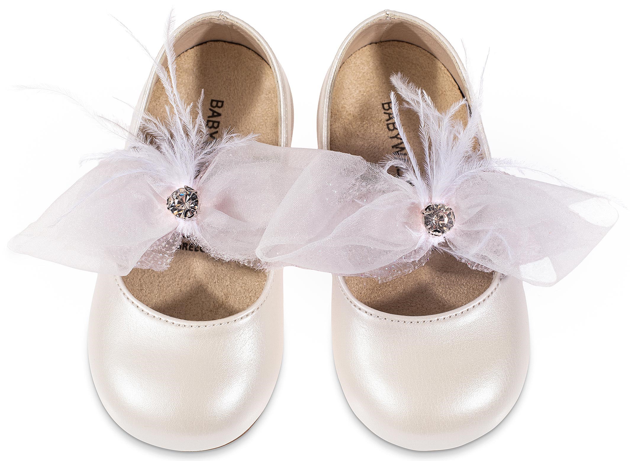 Γοβάκι Μονή Μπαρέτα με Φιόγκο BS3562 Εκρού Ροζ - Image 3