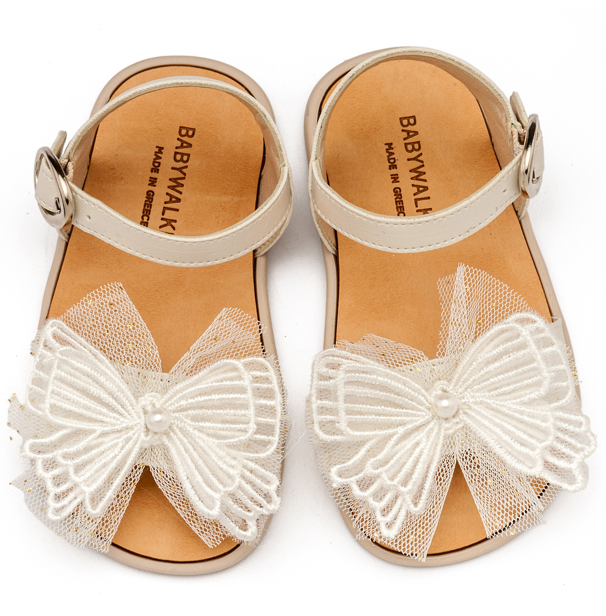 Πέδιλο με Διακοσμητικό Πεταλούδα BS3591 Εκρού - Image 2