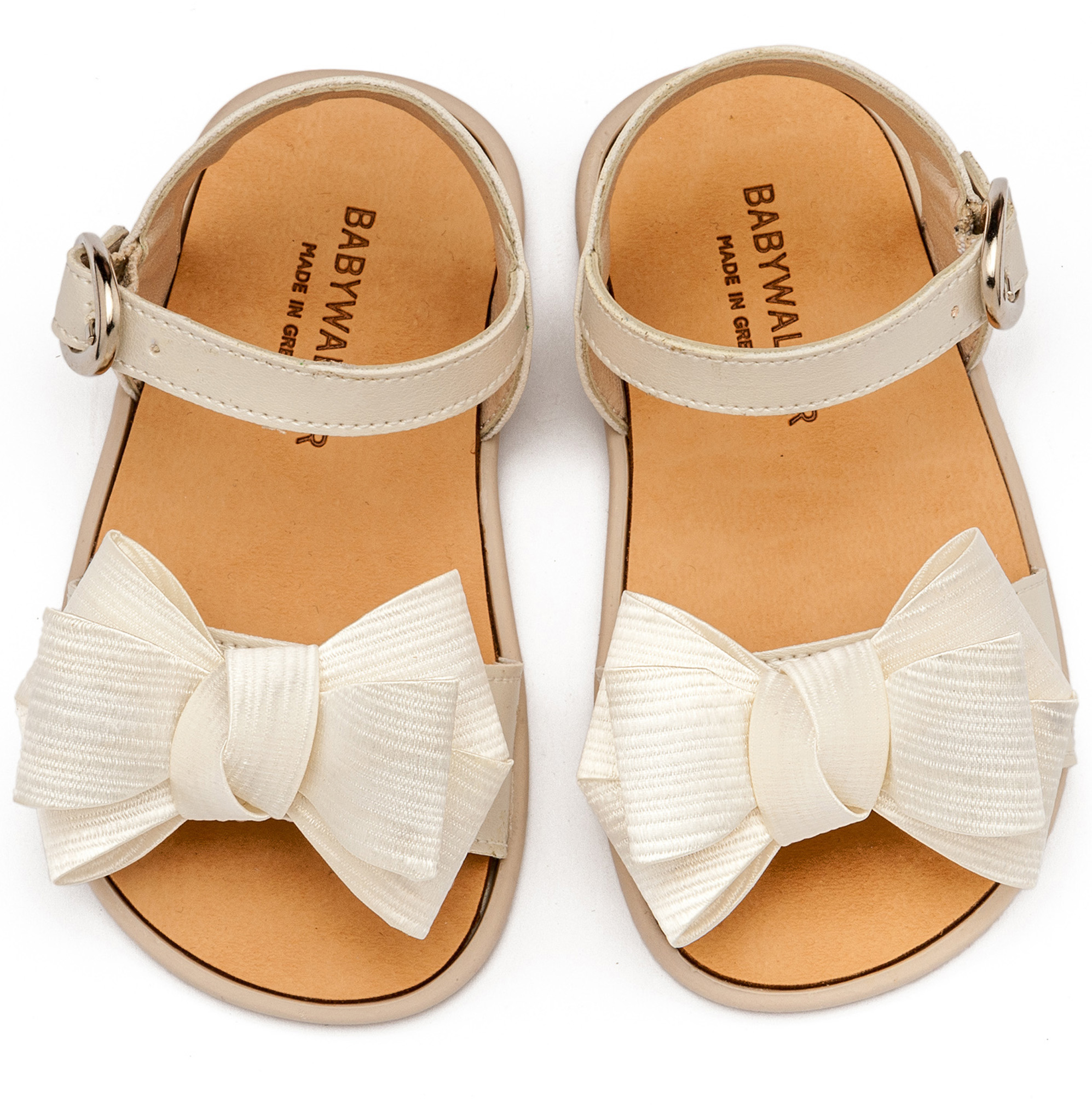 Πέδιλο με Υφασμάτινο Φιόγκο BS3592 Εκρού - Image 3