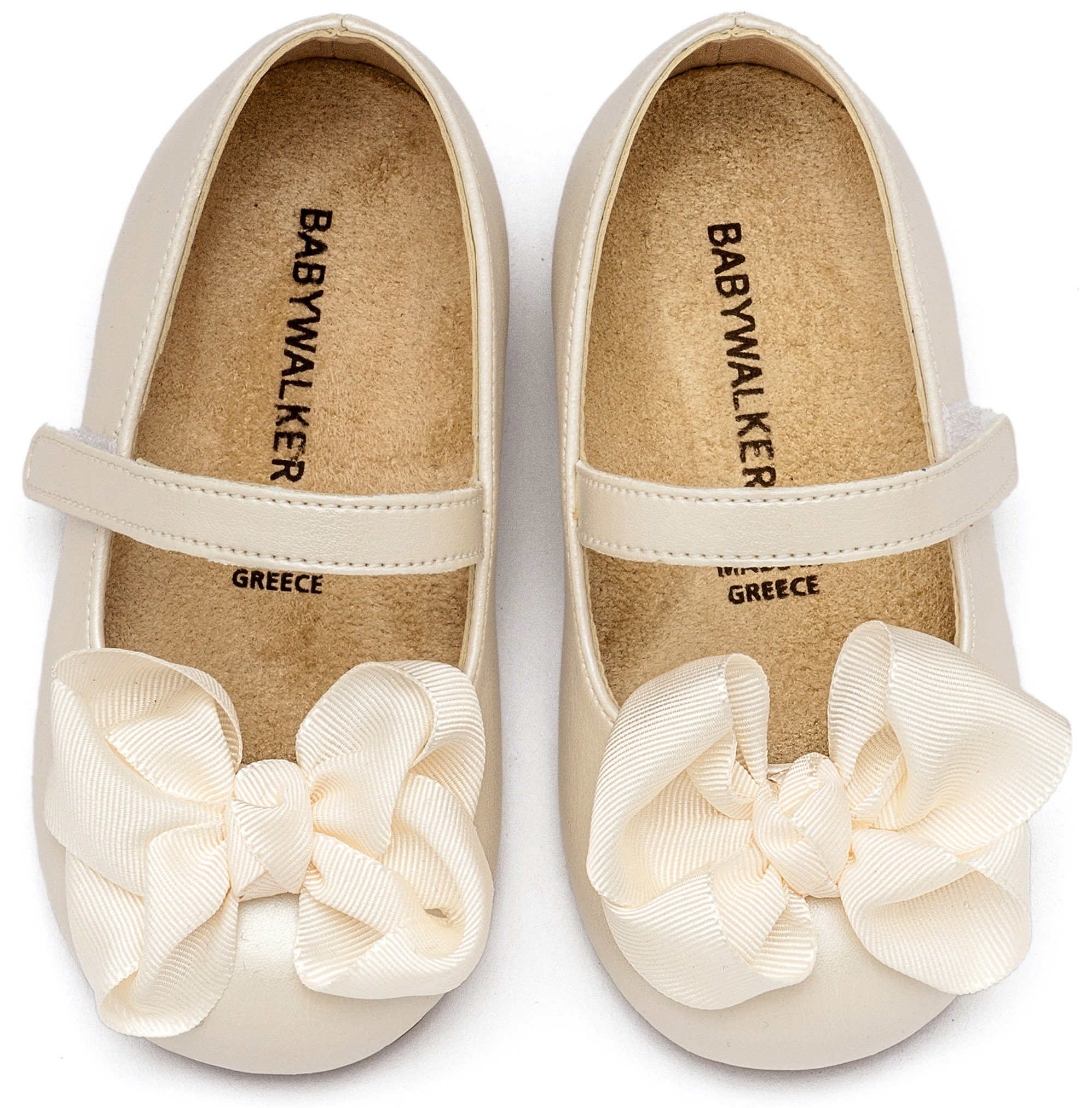 Γοβάκι με Gros Grain Φιόγκο BS3595 Εκρού Ροζ - Image 2