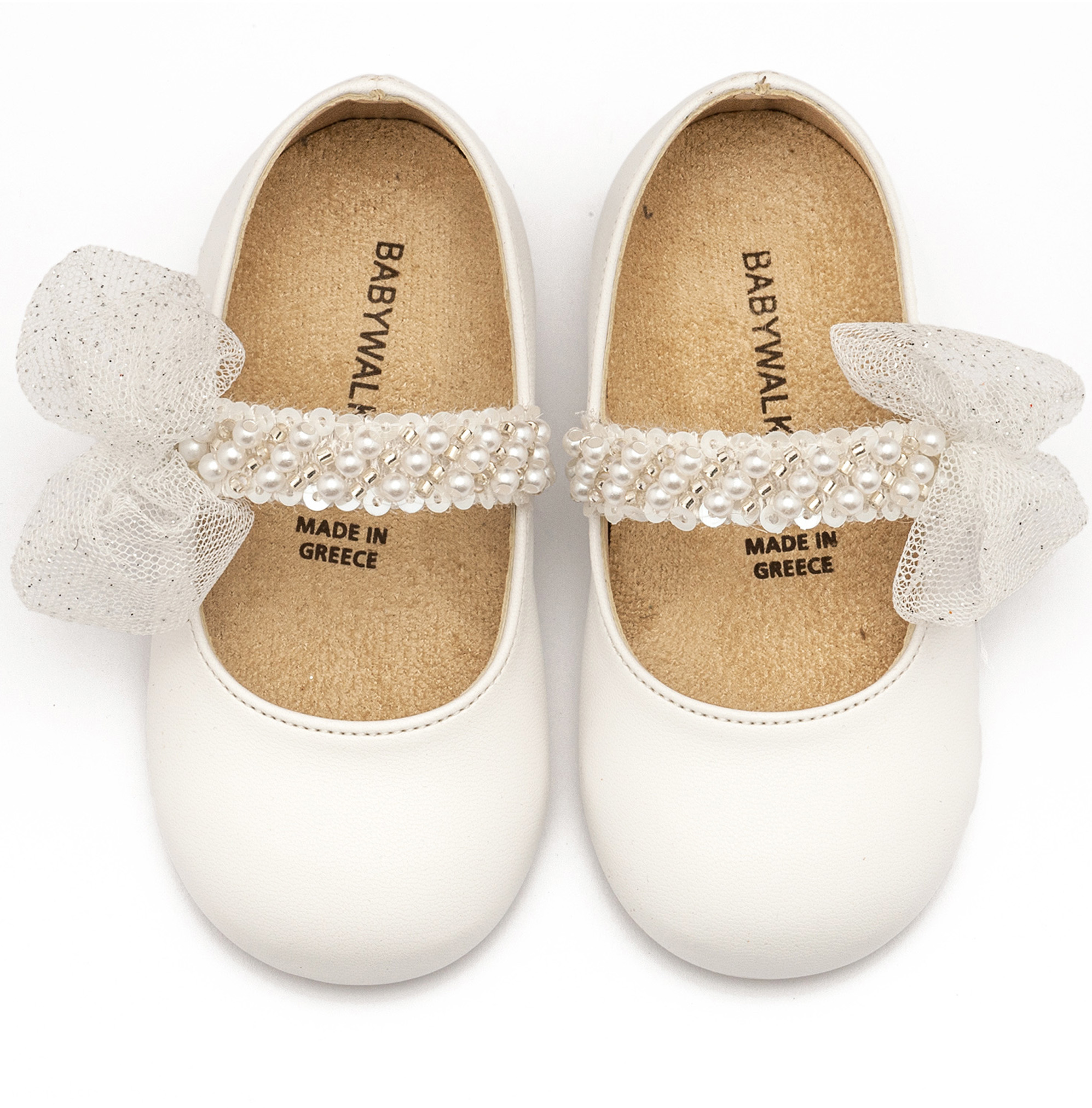 Γοβάκι Μονή Μπαρέτα Διακοσμημένη με Χειροποίητο Τούλινο Διακοσμητικό BS3596-WHITE - Image 2