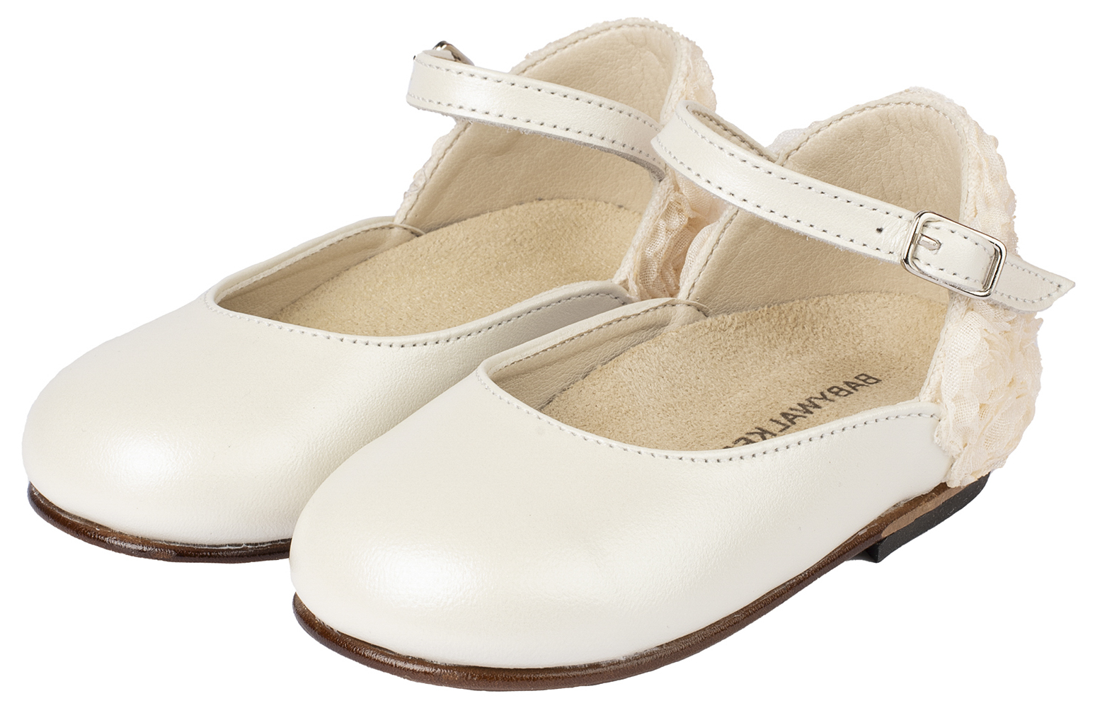 Γαλλικό Γοβάκι με Διακοσμημένη Φτέρνα απο Λουλούδι BW4503-WHITE - Image 3