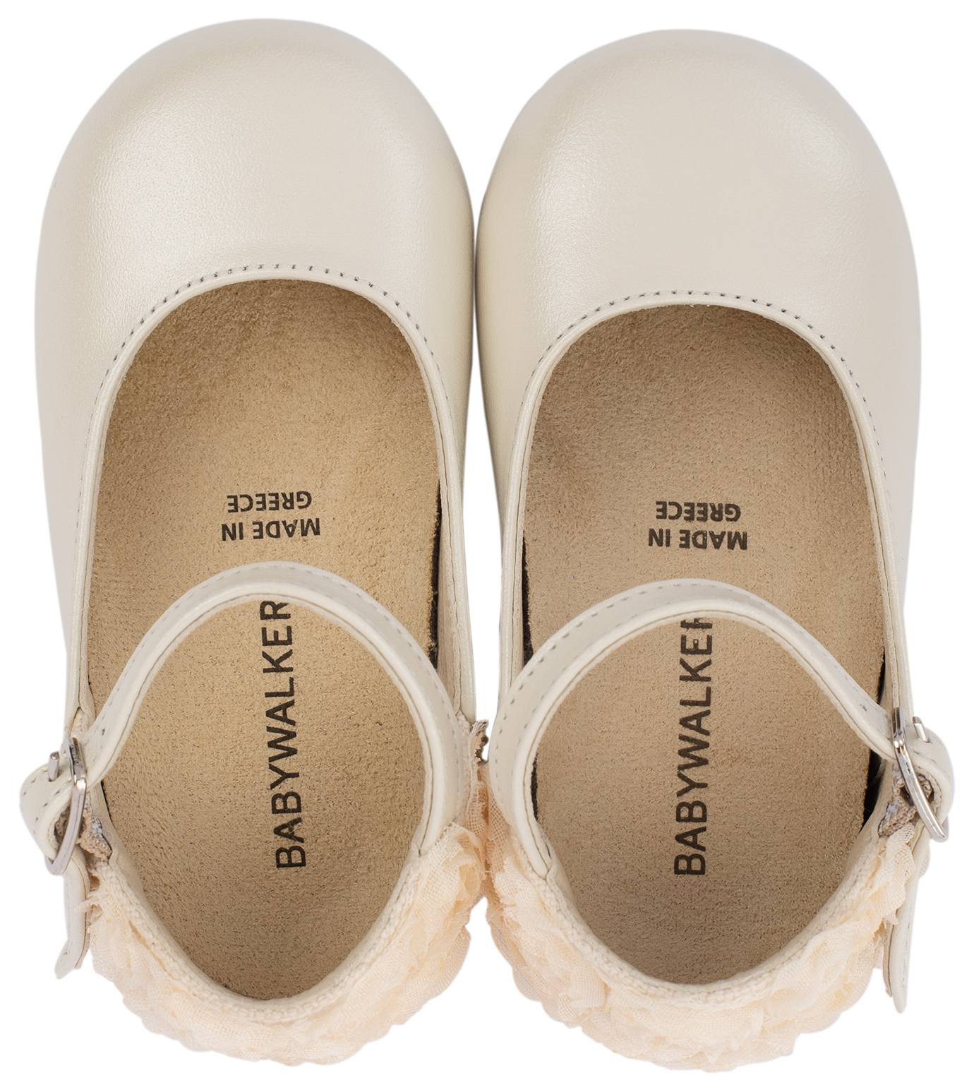 Γαλλικό Γοβάκι με Διακοσμημένη Φτέρνα απο Λουλούδι BW4503-WHITE - Image 2