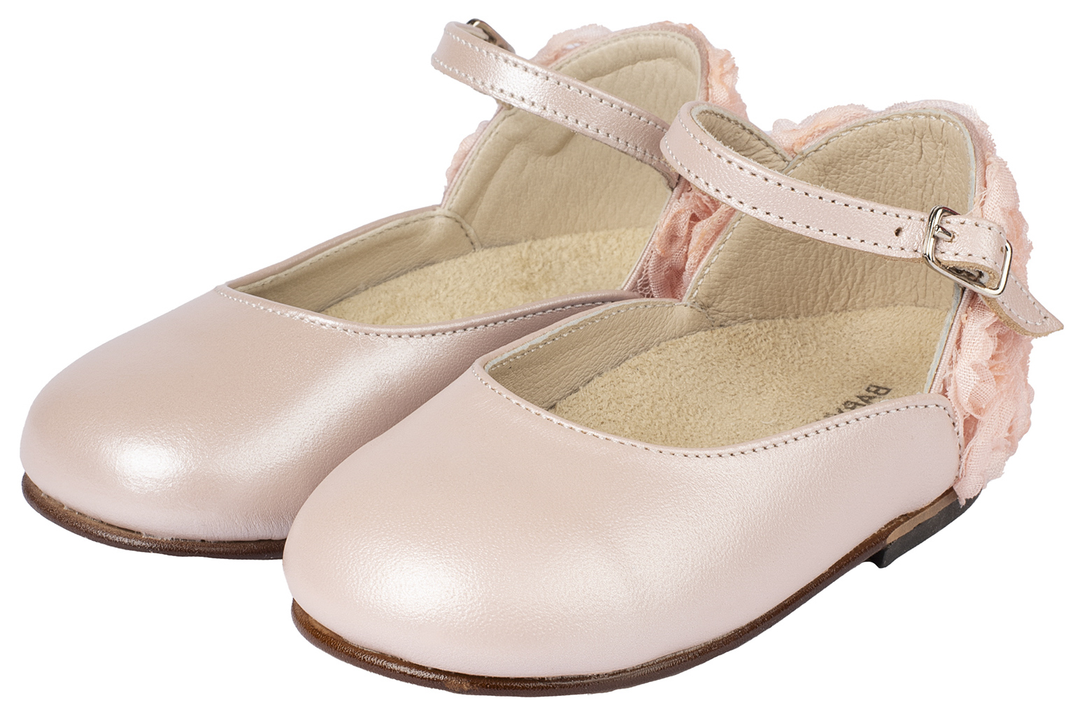 Γαλλικό Γοβάκι με Διακοσμημένη Φτέρνα απο Λουλούδι BW4503-PINK - Image 3