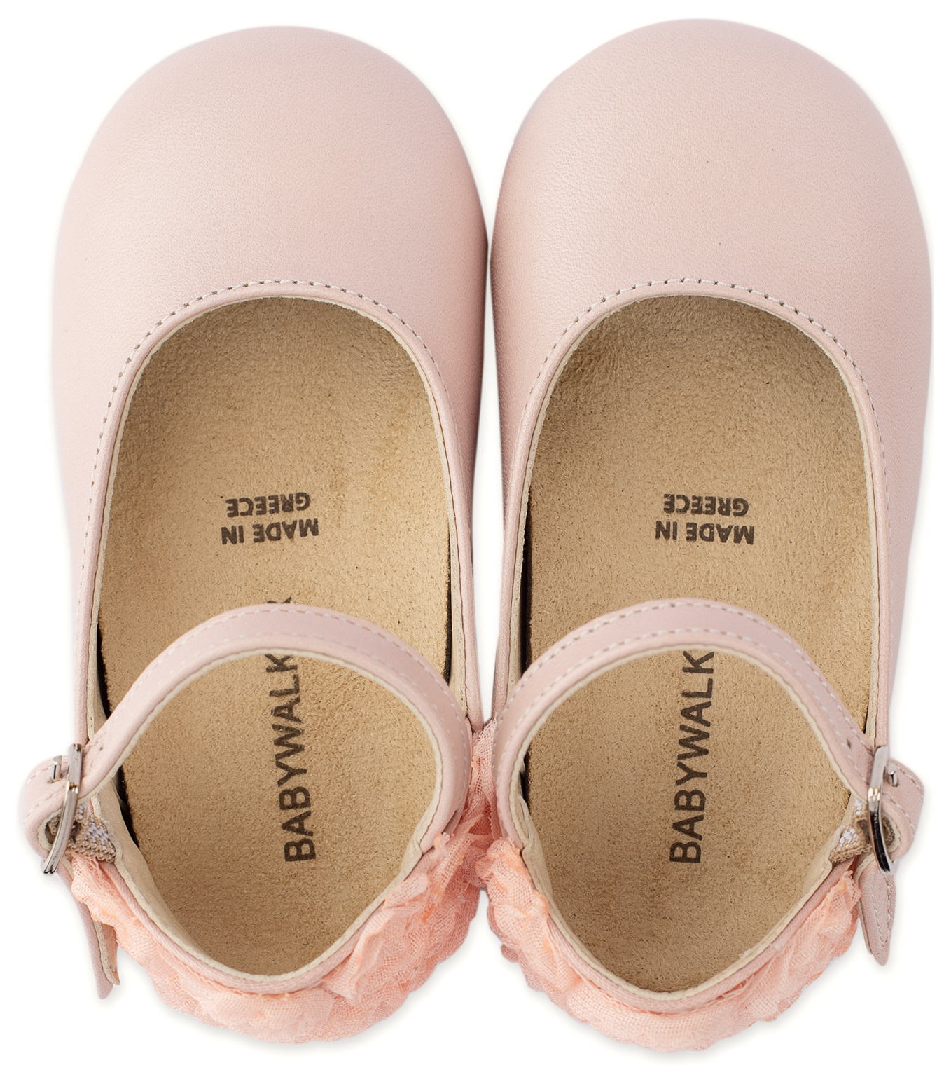 Γαλλικό Γοβάκι με Διακοσμημένη Φτέρνα απο Λουλούδι BW4503-PINK - Image 2