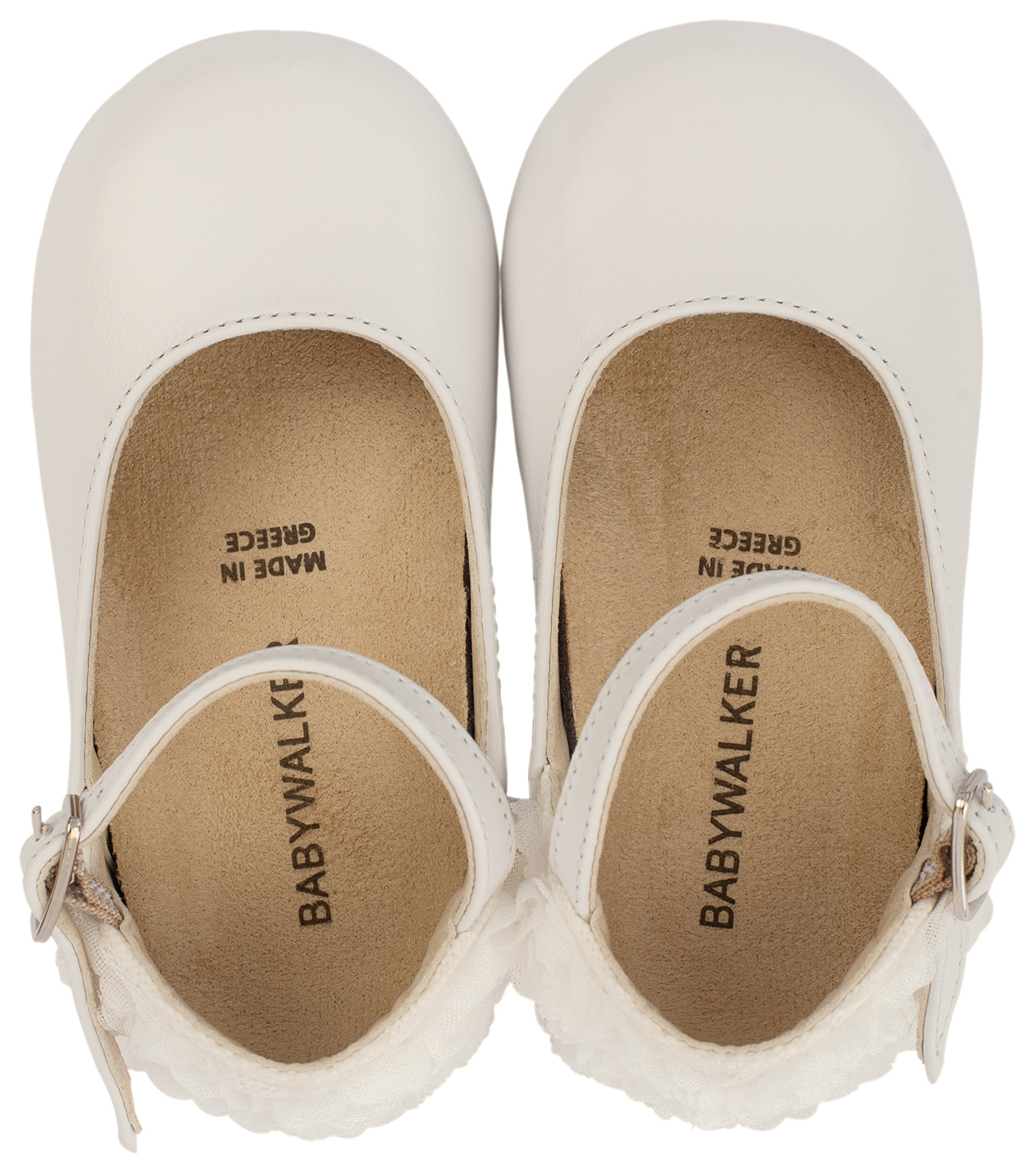 Γαλλικό Γοβάκι με Διακοσμημένη Φτέρνα από Λουλούδι BW4503-IVORY - Image 2