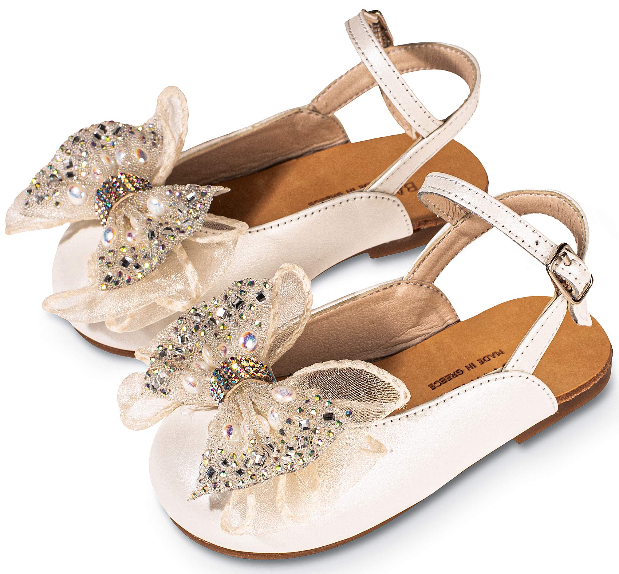 Γαλλικό Σαμπό με Φιόγκο Οργάντζας και Στρας BW4828-IVORY - Image 3