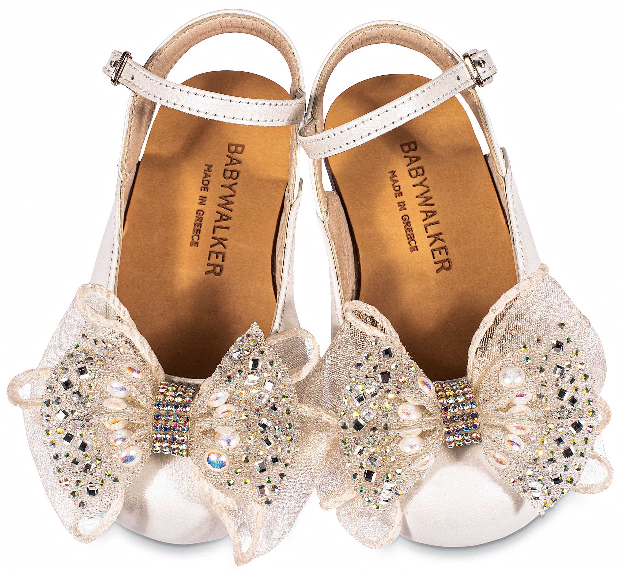 Γαλλικό Σαμπό με Φιόγκο Οργάντζας και Στρας BW4828-IVORY - Image 2