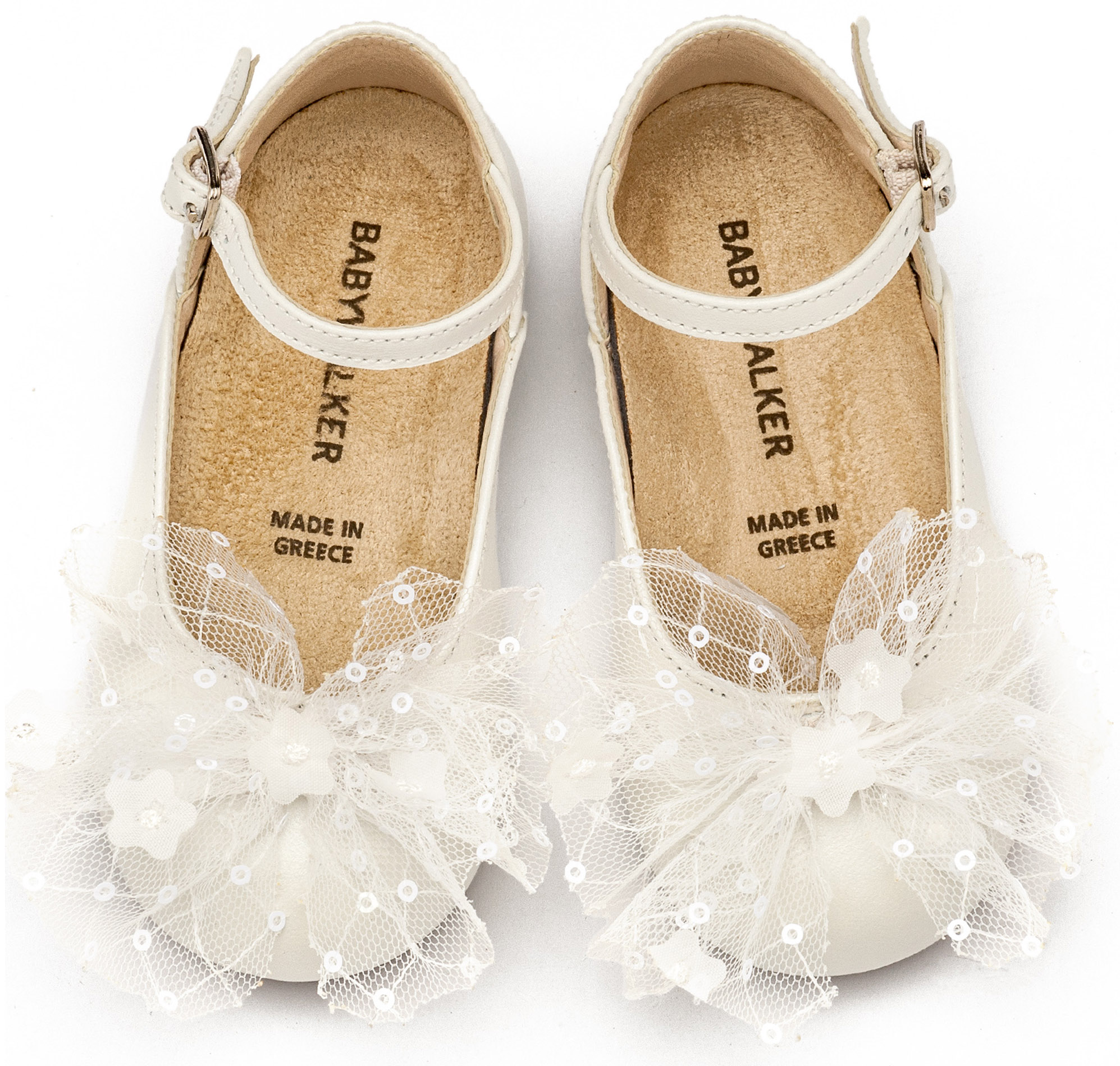 Γαλλικό Γοβάκι με Τούλινο Φιόγκο BW4853 Εκρού - Image 2