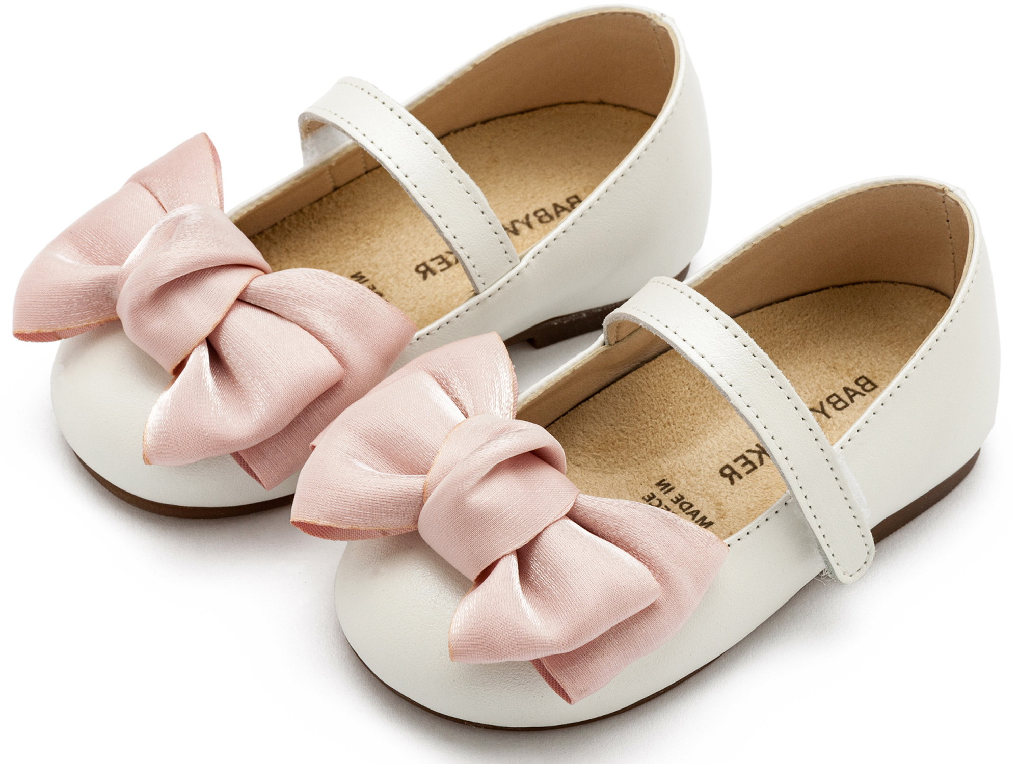 Γοβάκι Μονή Μπαρέτα Χρατς με Φιόγκο Οργάντζας BW4857-IVORY-PINK - Image 3