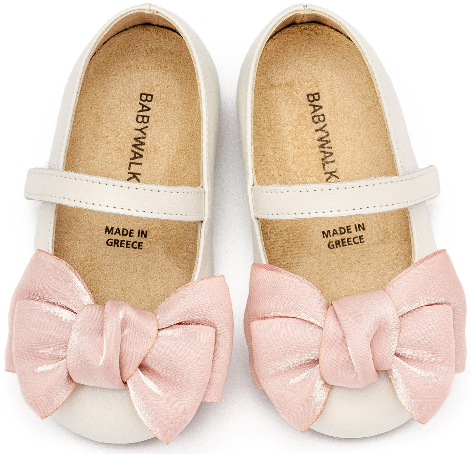 Γοβάκι Μονή Μπαρέτα Χρατς με Φιόγκο Οργάντζας BW4857-IVORY-PINK - Image 2