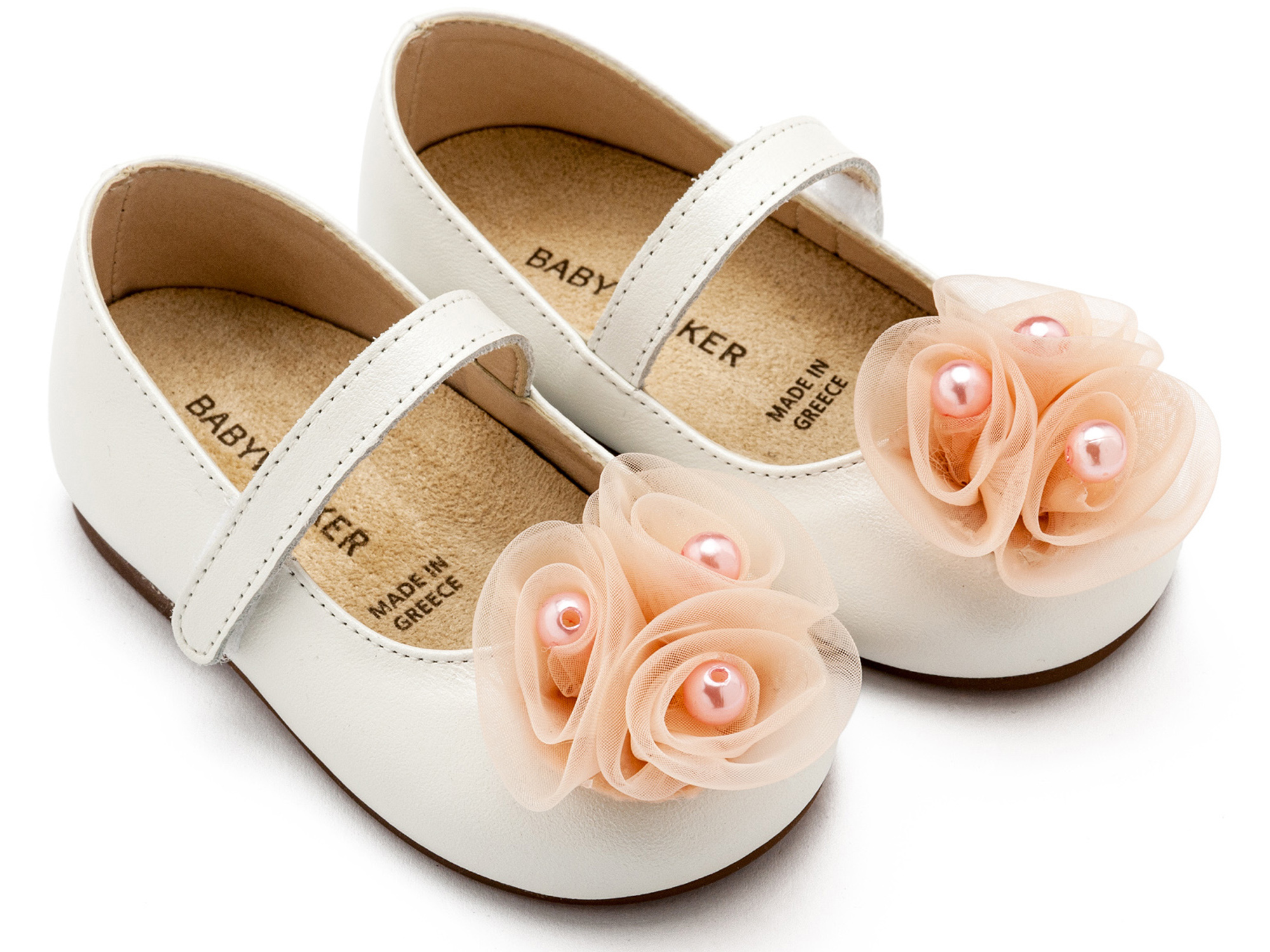 Γοβάκι Μονή Μπαρέτα Χρατς με Διακοσμητικό Οργάντζα BW4858-IVORY-PINK - Image 3