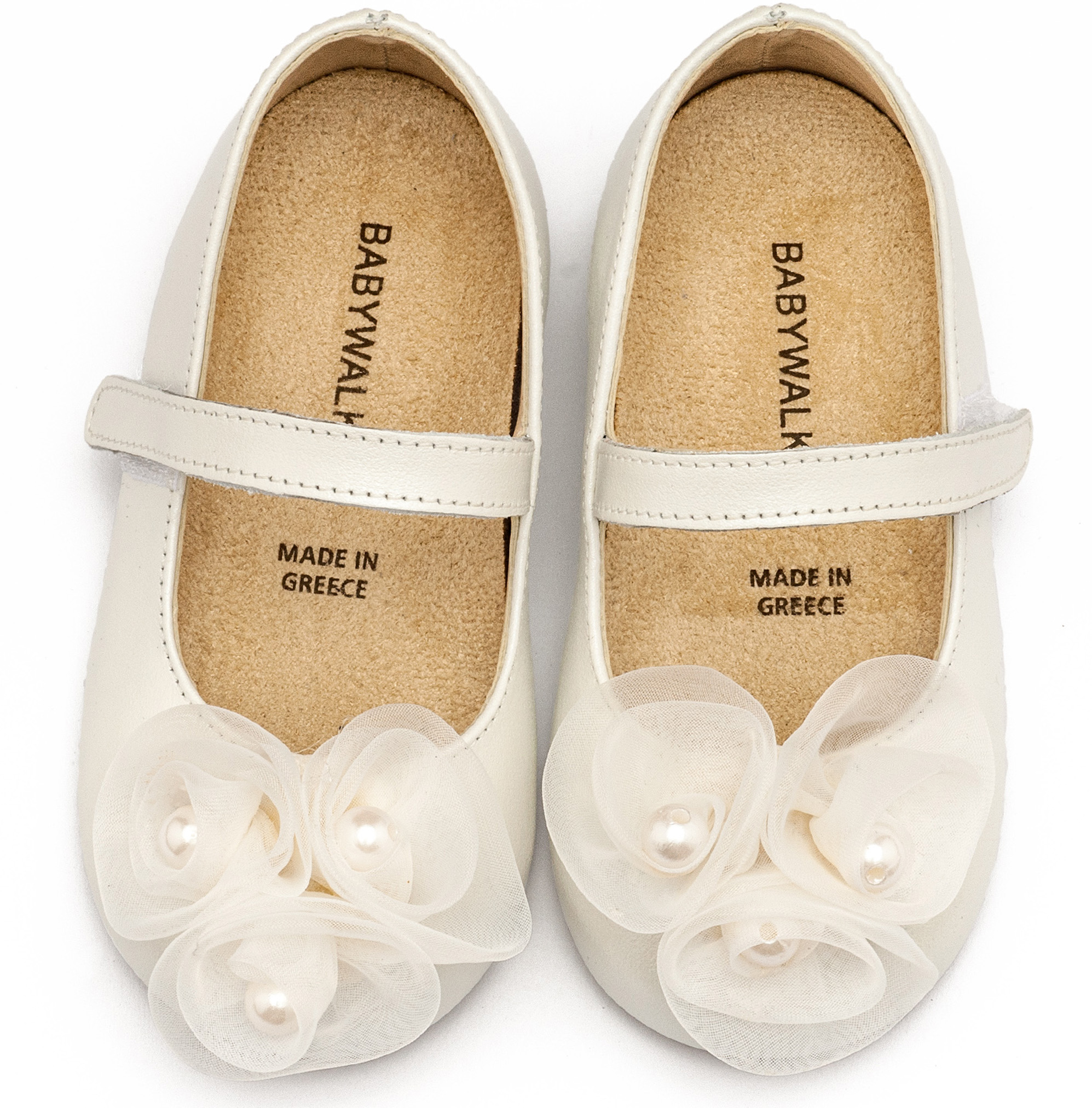 Γοβάκι Μονή Μπαρέτα Χρατς με Διακοσμητικό Οργάντζα BW4858-IVORY - Image 2