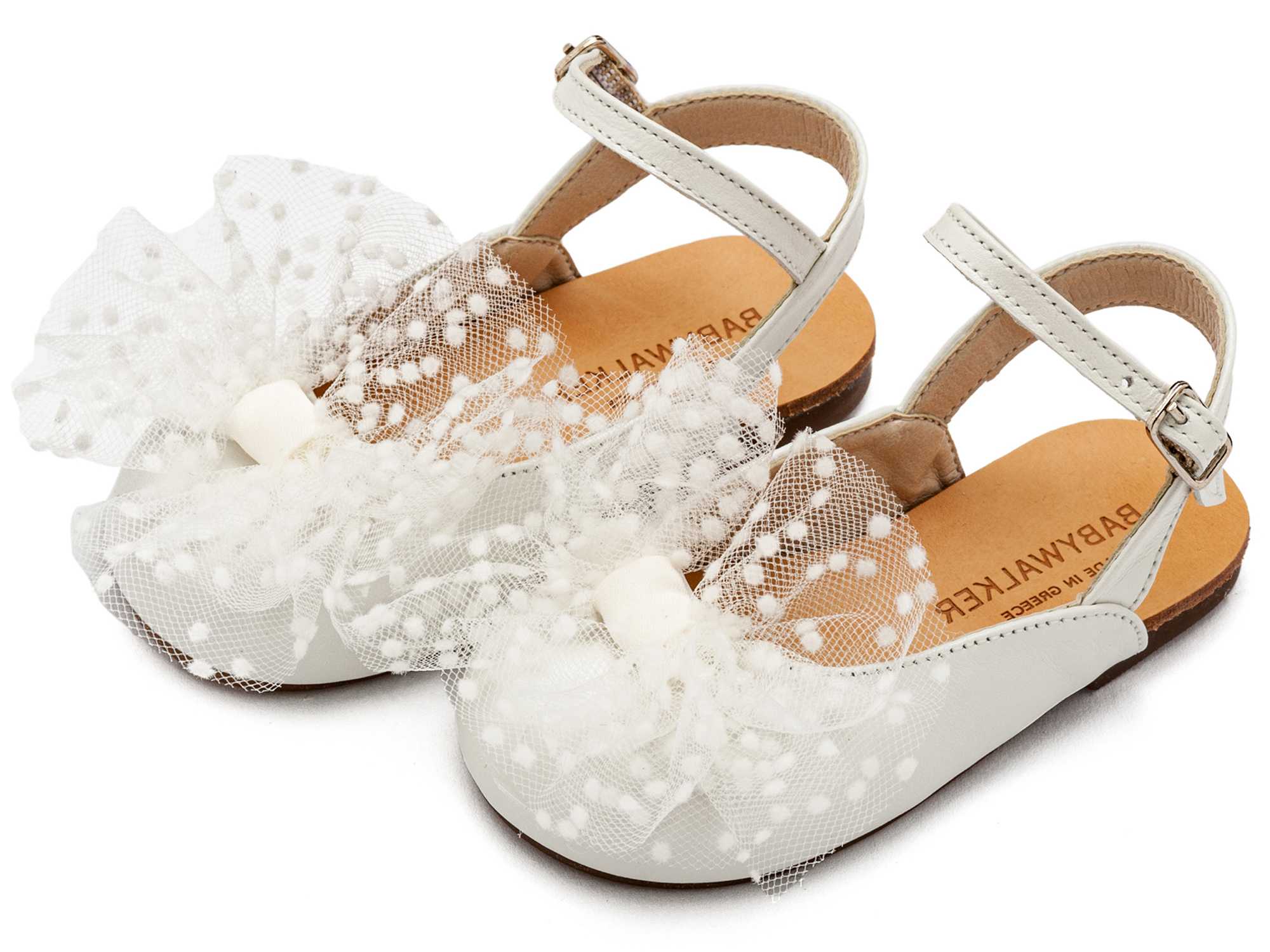 Γαλλικό Σαμπό με Χειροποίητο Τούλινο Φιόγκο BW4859 - IVORY - Image 3