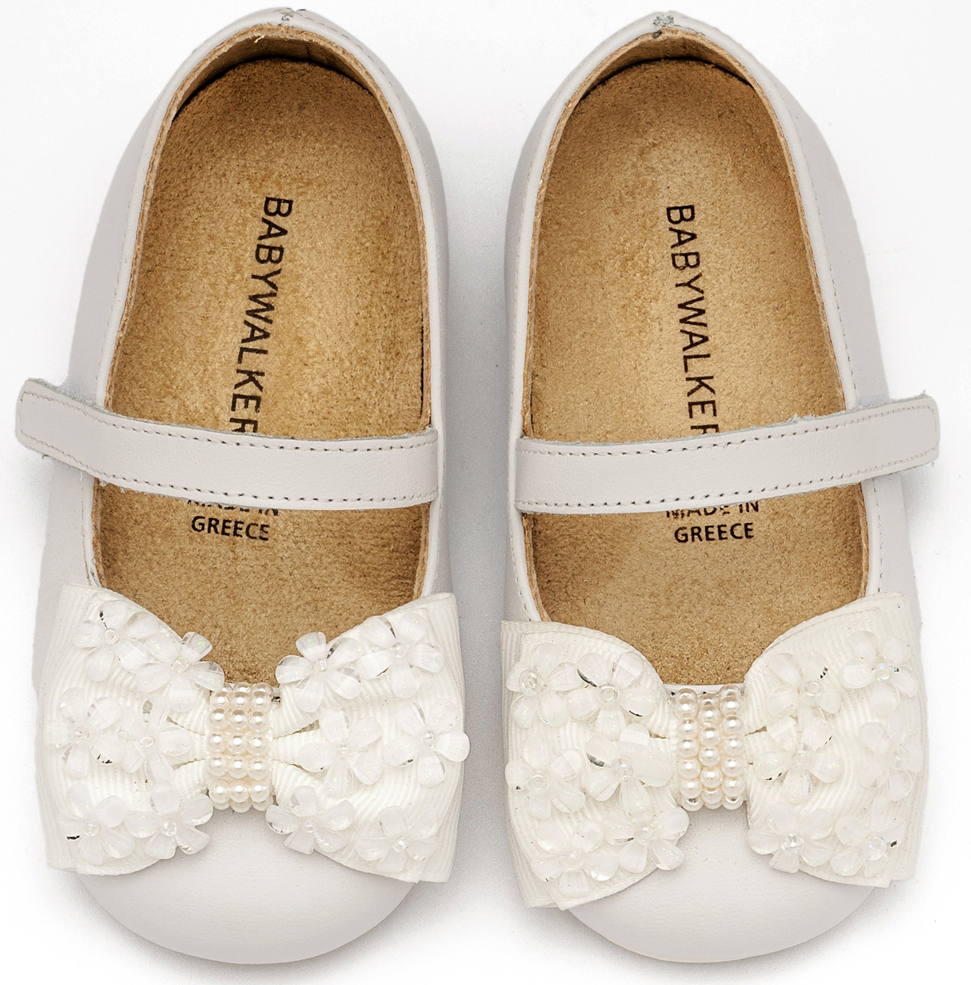 Γοβάκι Μονή Μπαρέτα Χρατς με Gros Grain Φιογκάκι BW4862-WHITE - Image 2