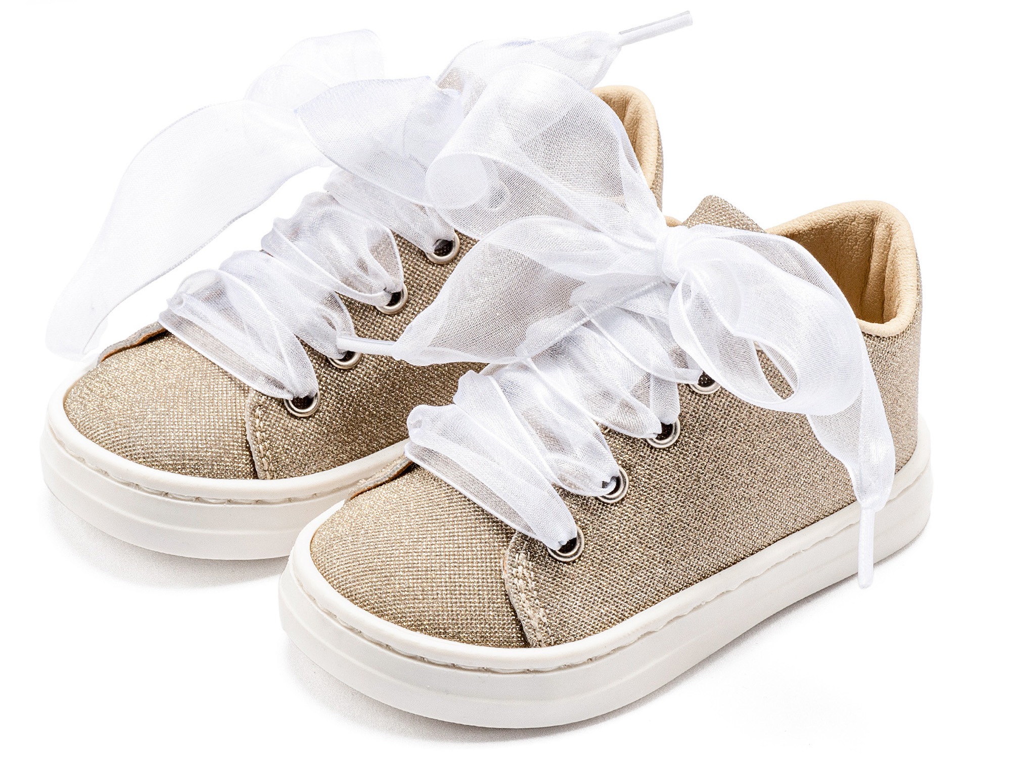 Sneaker από Ύφασμα και Δέσιμο Κορδέλα BW4864-PLATINUM - Image 3