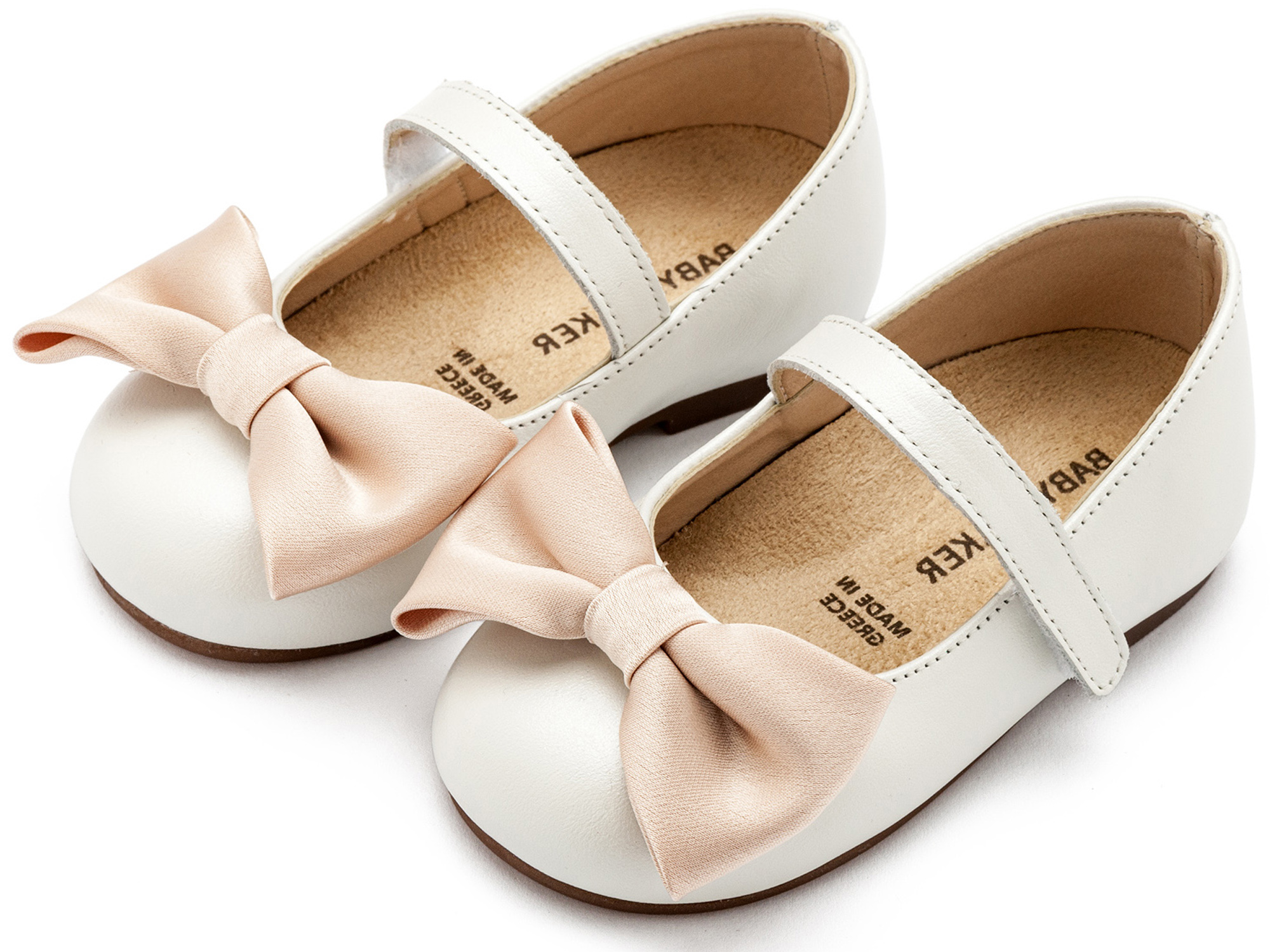 Γοβάκι Μονή Μπαρέτα Χρατς με Φιογκάκι BW4865 Εκρού - Image 3