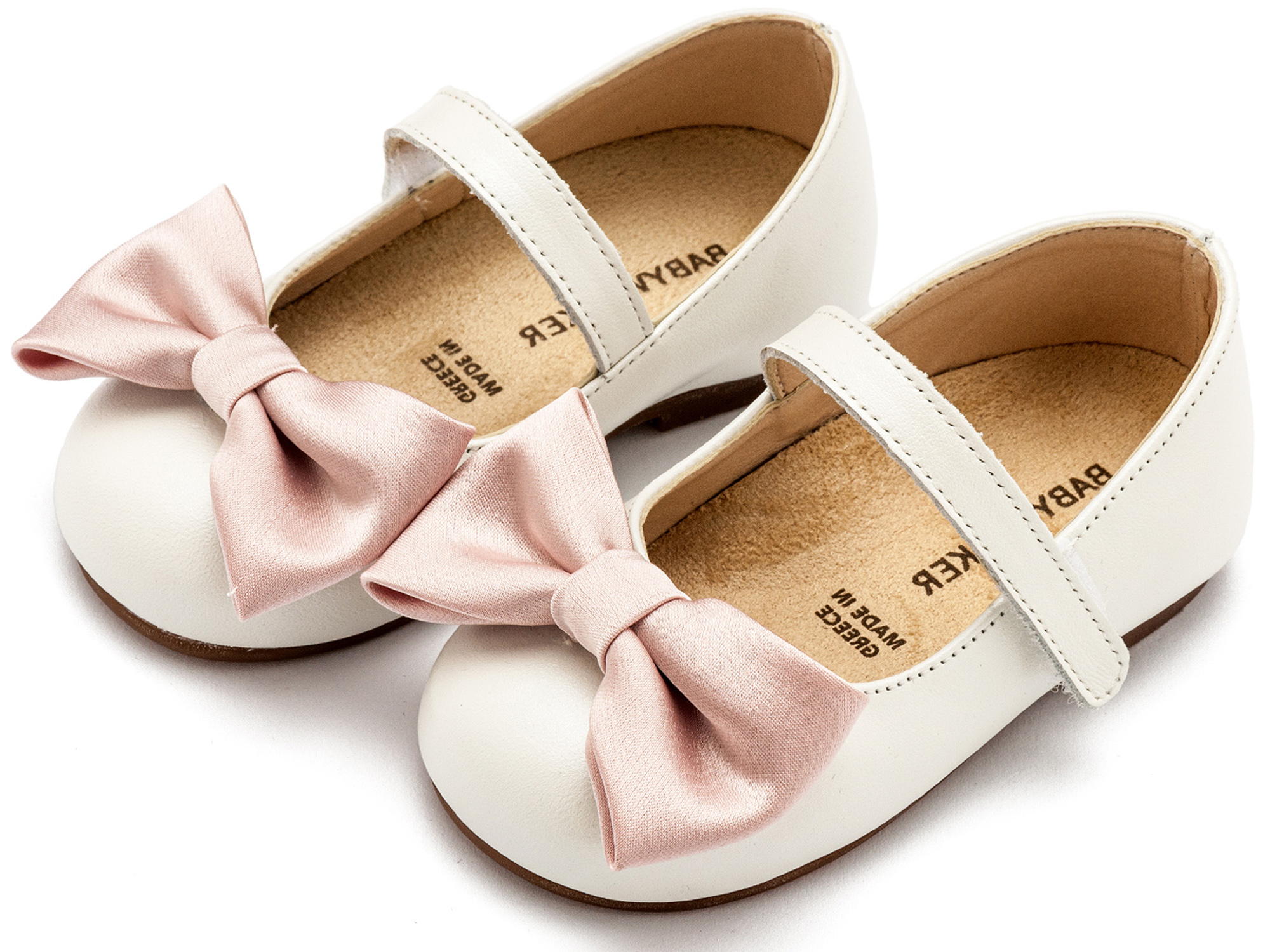 Γοβάκι Μονή Μπαρέτα Χρατς με Φιογκάκι BW4865 Εκρού - Image 3