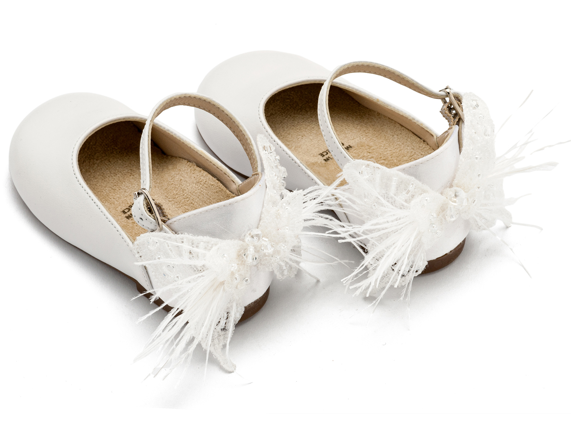 Γαλλικό Γοβάκι με Διακοσμημένη Φτέρνα Πεταλούδα BW4866-WHITE - Image 3