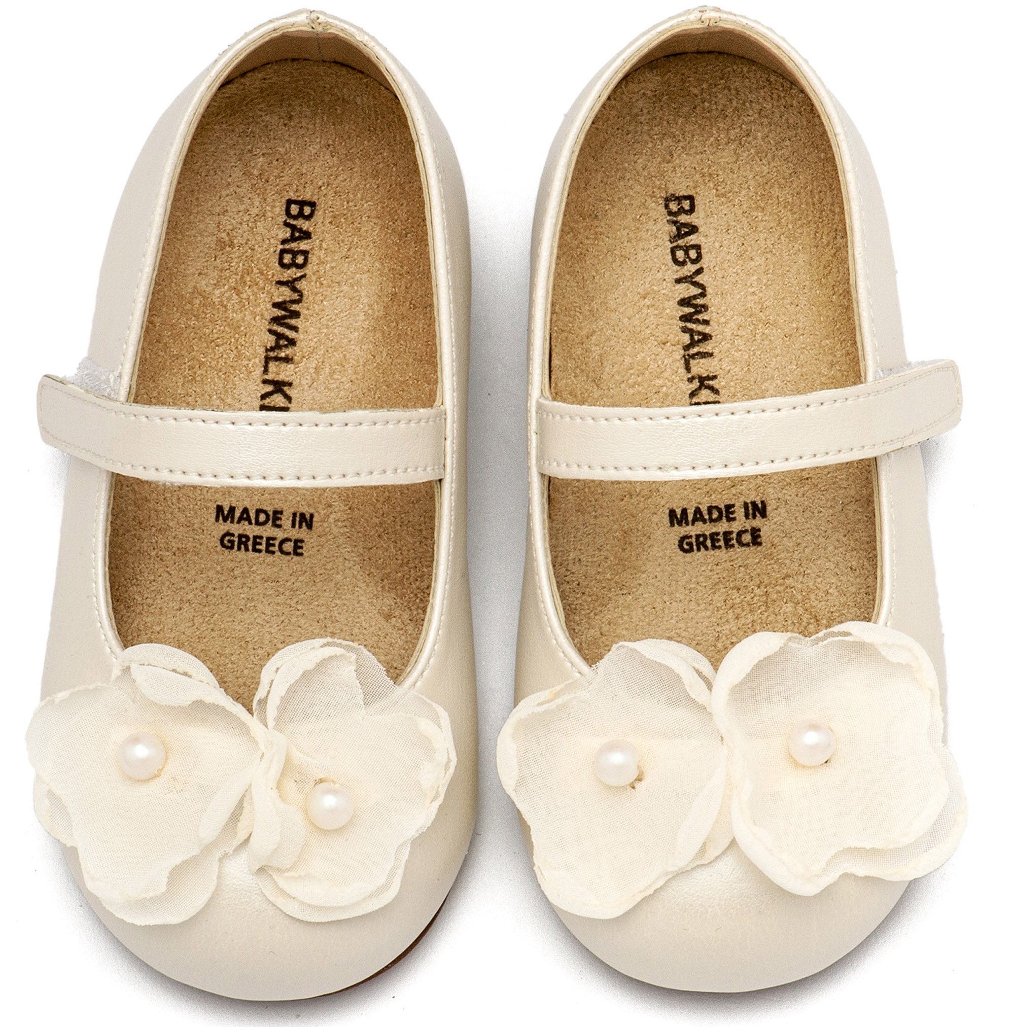 Γοβάκι Μονή Μπαρέτα Χρατς με Λουλούδια Οργάντζας BW4868-IVORY - Image 2