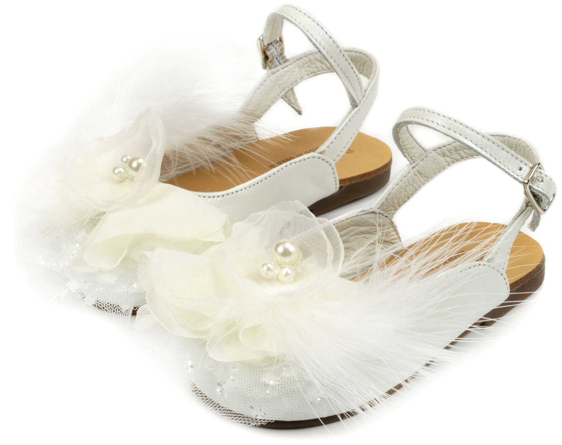 Δερμάτινο Σαμπό με Χειροποίητο Λουλούδι EXC5772 Εκρού - Image 3